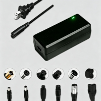 Chargeur universel 7-en-1 54,6V2A pour batterie lithium 48V 13S certifié CE/FCC avec éclairage LED compatible Razor Gotrax Jetson