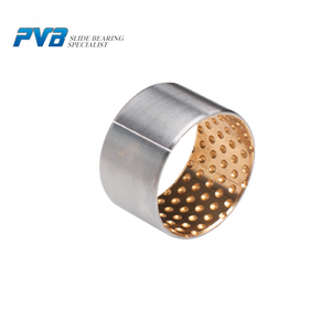 CuSn10Pb10 cobre liga bimetálico bucha, JF-800 aço carbono volta bimetálico rolamento, SAE797 alta com chivela bronze liga Bi Metal Bush - Product Image 3