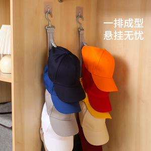 Vertical Multi <b>Clip</b> Hat Organizer Baseball Cap <b>Hook</b> Adjustable Dormitory Wardrobe Hat Rack - Product Image 4