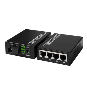 Convertidor de Medios Gigabit SC de Venta Caliente, 4 RJ45 + 1 Fibra, Convertidor de 10/100/1000Mbps, Conmutador de Fibra Única Monomodo - Product Image 5