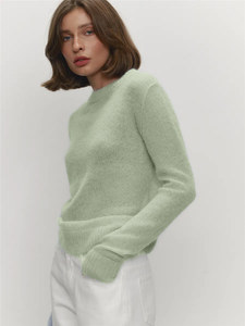 Maglietta 2025 elegante francese a maniche lunghe Casual e Sexy aderente con Top sottili lavorato a maglia in bianco maglione Slim Top da donna - Product Image 3