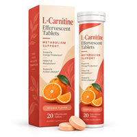 Comprimés effervescents à dissolution rapide de L-Carnitine Tartrate 600mg avec thé vert, CoQ10 et Chrome – Fabrication OEM