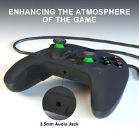 Control de Juego con Cable Compatible con Xbox Series, para Xbox One X/S y PC, con Luz RGB