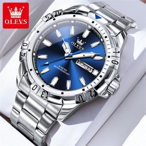 OLEVS 5560 ragazzi Cool guardare tutto nero <span class=keywords><strong>orologio</strong></span> da uomo <span class=keywords><strong>con</strong></span> le mani luminose <span class=keywords><strong>cinturino</strong></span> <span class=keywords><strong>in</strong></span> <span class=keywords><strong>acciaio</strong></span> inox semplice <span class=keywords><strong>SmartWatch</strong></span> - Product Image 4