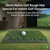 Tapis de simulation de golf réaliste pour l'entraînement sur terrain accidenté, tapis de frappe pour gazon long