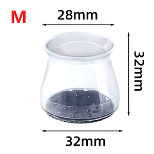 Protecteur <span class=keywords><strong>de</strong></span> <span class=keywords><strong>pied</strong></span> carré en <span class=keywords><strong>silicone</strong></span> <span class=keywords><strong>pour</strong></span> meubles Couvre-pieds <span class=keywords><strong>de</strong></span> <span class=keywords><strong>chaise</strong></span> en plastique souple avec fond en feutre <span class=keywords><strong>pour</strong></span> la <span class=keywords><strong>protection</strong></span> du sol Couleur Blanc - Product Image 3