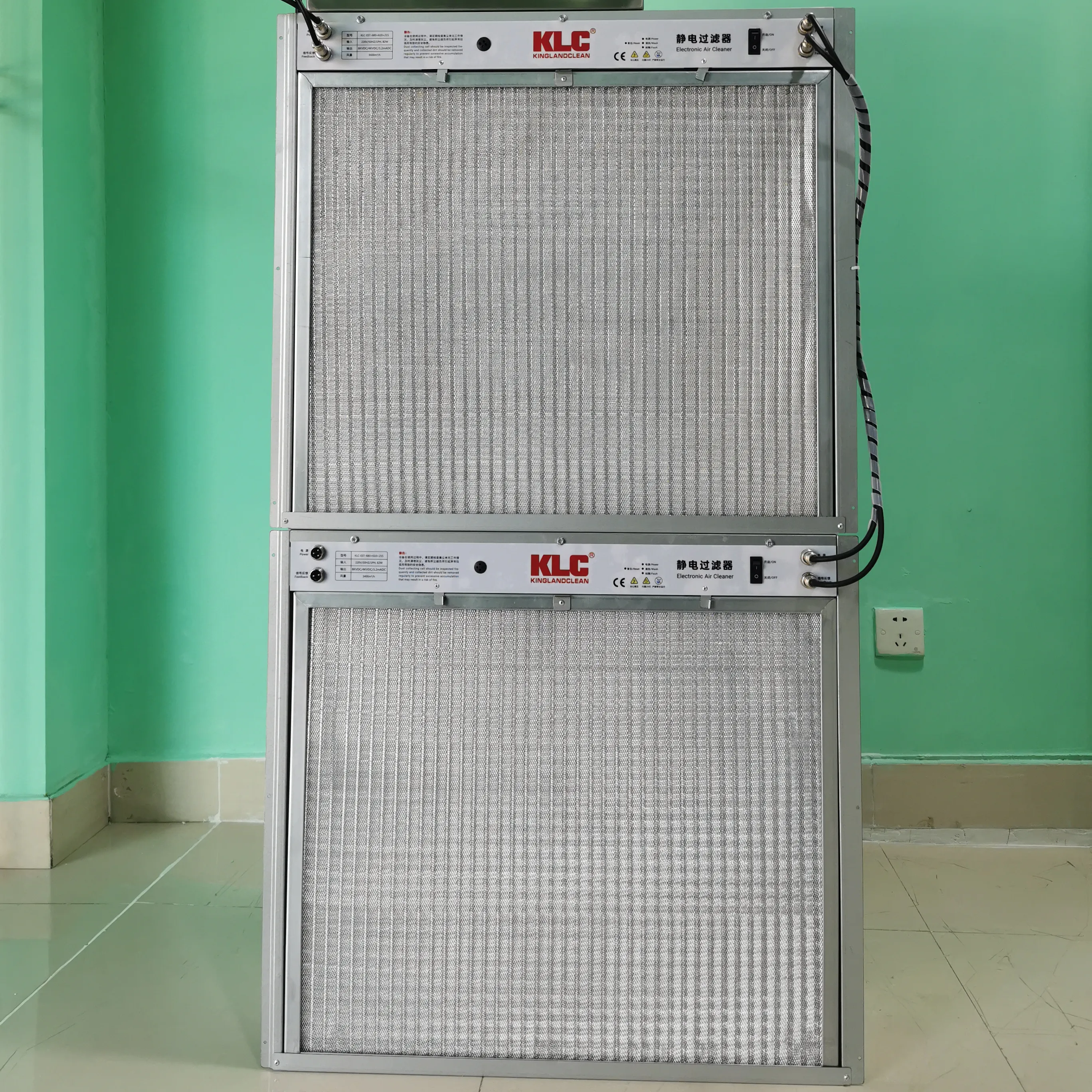 KLC elektrostatik yağış filtresi hava temizleyici esp elektrostatik hava arıtma sistemi