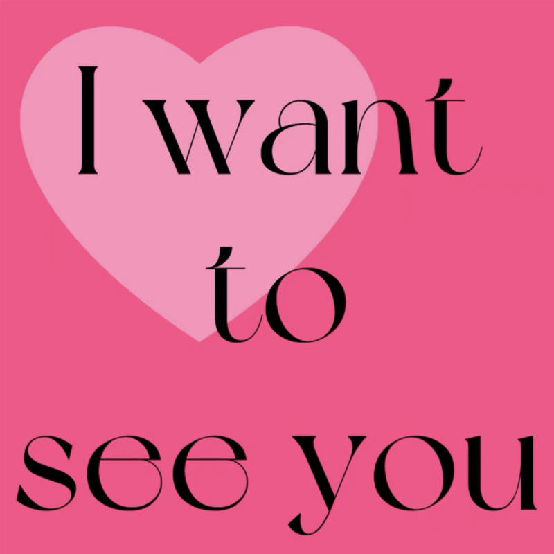 หัวใจนูนสีแดงกุหลาบ 5 ดวง "I Want to