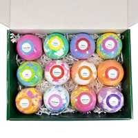 Vente en gros Marque privée Bain moussant de luxe pour enfants avec jouets surprises Coffret cadeau avec bombes de bain naturelles faites à la main