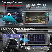 Autoradio tactile 8 pouces pour Toyota RAV4 2013-2018 avec Apple CarPlay sans fil, Android Auto, GPS, bouton de volume, caméra JBL OEM, commande au volant