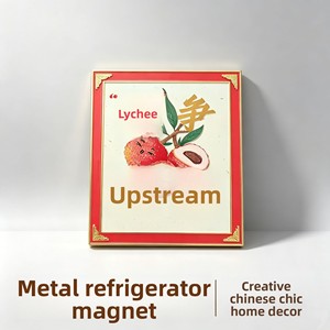 Aimants de réfrigérateur en métal, nouveau style, thème fruits créatif, inspirés des dessins animés, tendance, vente en gros directe usine - Product Image 3