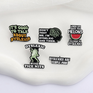 Sming Pins cuando la vida te da melones puedes ser Dysle esmalte Pin disléxico con Tice Nits broches insignia <span class=keywords><strong>de</strong></span> solapa - Product Image 4