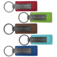 Porte-clés en cuir PU personnalisé gravé au laser porte-clés avec logo personnalisé pour cadeau accessoires porte-clés de voiture de luxe vente en gros