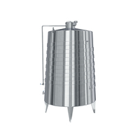 Cuves de fermentation de vin en acier inoxydable avec chemises de refroidissement et réservoirs sous pression, capacité 300L-8000L, certifiées TUV/PED