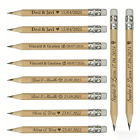 Crayons de mariage rustiques personnalisés avec gomme - Crayons en bois personnalisés pour cadeaux de mariage, décoration de fête nuptiale