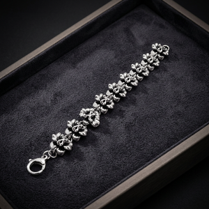 กำไลข้อมือโซ่ลายดอกไม้บาน สุดโรแมนติก เงินแท้ 925 - Product Image 2