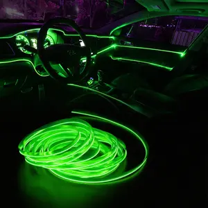 1m/3m/5m LED سيارة الداخلية جو توهج سلك النيون سلسلة قطاع ضوء مصباح ديكور