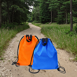 Custom Cheap Polyester Drawstring Sack Pack Bag Nylon Promotional Sports Drawstring Backpack for Sports Fitness Personalized
