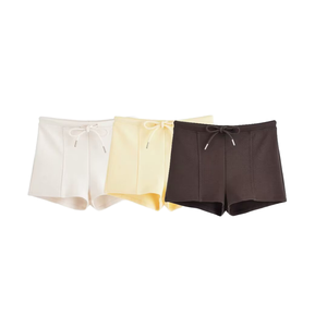 Women's 2025 Summer Chic Mid-<b>Waist</b> Skorts Comfortable Double-Sided Fabric Vintage Casual Hot Shorts for Female Breathable - Product Image 1