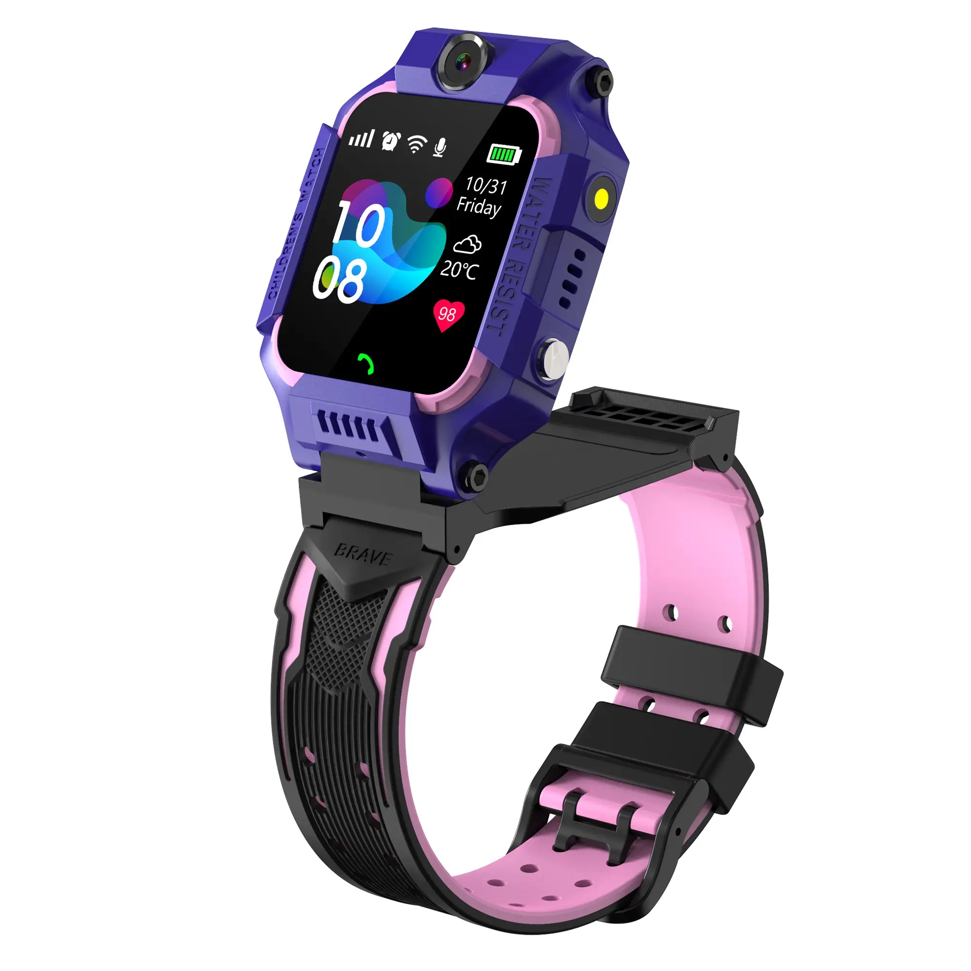 High Quality Green Smartwatch With Sim Card And Gps Smart Kids Wrist Watch Children