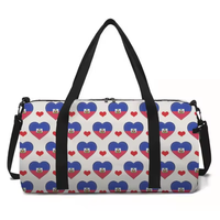 Sac de sport à imprimé cœur Haïti pour femmes et hommes, sac de voyage, sac de sport, sac à bandoulière, sac à dos de haute qualité, vente directe usine