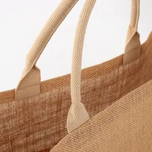 En çok satan kabul özel boyutta Logo baskı düz çuval bezi jüt alışveriş çantası nakış DIY sanat zanaat