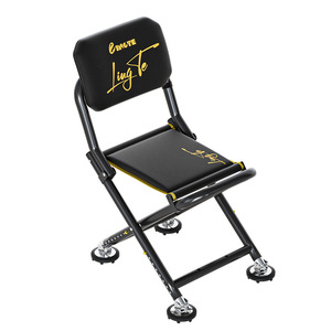 Silla de pesca QINGTE, asiento plegable portátil para exteriores con 8 velocidades de ajuste y portavasos para pesca - Product Image 5
