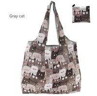 Nouveau sac de courses pliable en polyester, durable, de taille moyenne, grande capacité, couleur unie, idéal pour les supermarchés