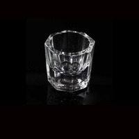 En gros, coupelle en verre pour nail art, récipient pour liquide acrylique, bol pour dissolvant de vernis gel, coupelle à ongles en cristal