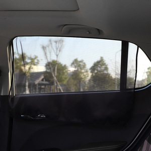 Pare-soleil magnétique pour fenêtre de voiture, couleur unie, polyester, isolation thermique, anti-moustiques pour fenêtre de voiture - Product Image 1