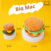 Jouet pour chien en forme de hamburger grinçant, jouet à mâcher durable en papier froissé pour chiens de taille moyenne à grande, forme de hamburger simulée