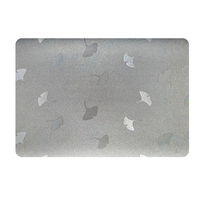 Set de table rectangulaire arrondi en PVC RNPT, effet feuille réfléchissante, finition nacrée, anti-taches, pour tables à manger