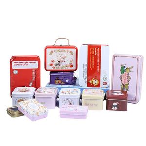 Caja de hojalata de almacenamiento de conejo blanco, lata de hierro Simple para joyería de dulces, horquilla, comida enlatada, Chocolate, azúcar, gelatina, Metal duradero - Product Image 1