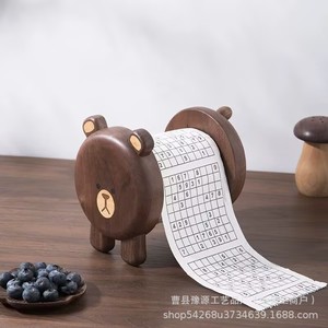 Solid Wood Bear Tissue Holder Wall Mounted Creative Home Furnishing For Living Room <b>Kitchen</b> Toilet <b>Paper</b> Holder - Product Image 4