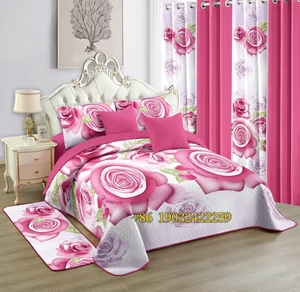 Wholesale <strong>Bed</strong> Sheet <strong>Ensemble</strong> De Drop 12 Pieces Draps 12 Pieces Disponibles Bedding Set with Curtains