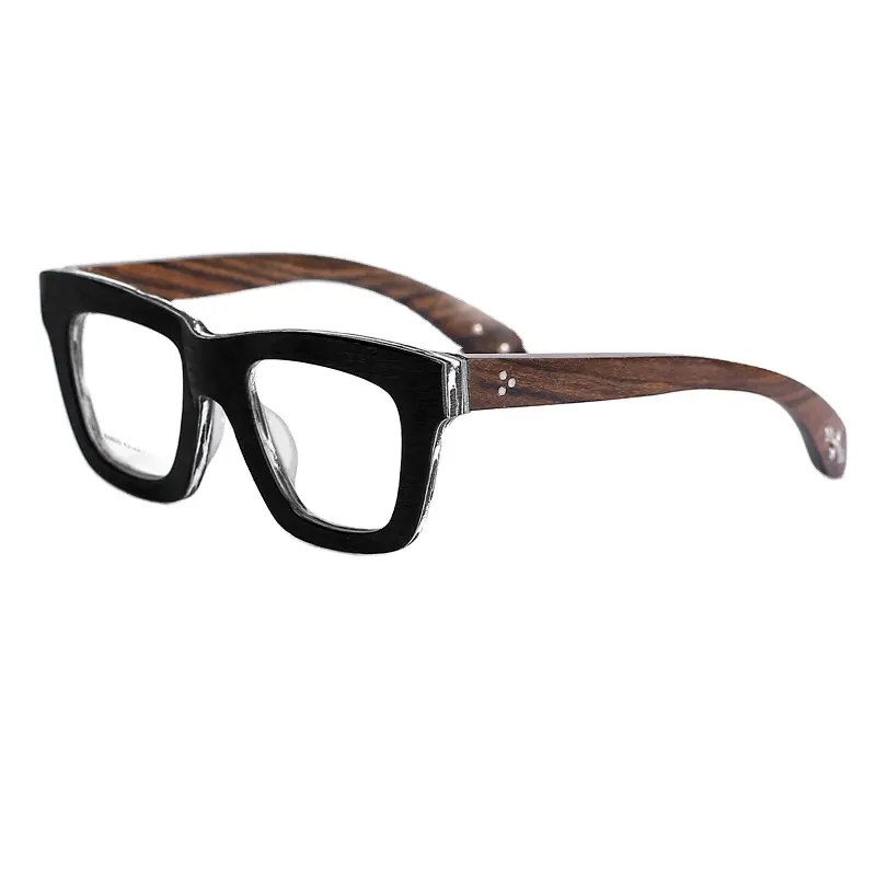 Yeni ürün el yapımı sıcak satmak yüksek kalite moda optik ahşap gözlük çerçeveleri K6605