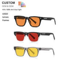 Lunettes de vue anti-lumière bleue haut de gamme Firstsense, monture jaune, mode féminine, pour homme, bon sommeil, protection des yeux