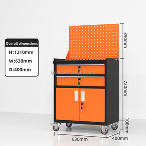 عربة أدوات إصلاح السيارات من OUMEIDA مع أدراج، صندوق إصلاح يدوي متعدد الوظائف، خزانة أدوات متنقلة شديدة التحمل مع قضيب قفل - Product Image 5