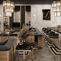 Canapé de villa de haute qualité, mobilier italien doré, fauteuil en velours gris de luxe et ensemble de canapés pour salon