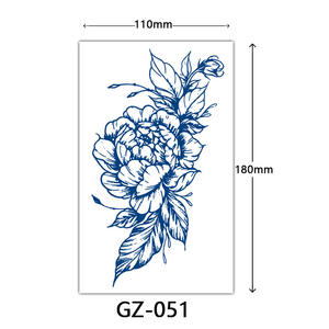 สติกเกอร์รอยสักชั่วคราวกันน้ำสำหรับผู้หญิงแฟชั่น OEM 15วันน้ำผลไม้สมุนไพรกึ่งถาวรที่ติดทนนานศิลปะบนร่างกาย - Product Image 4
