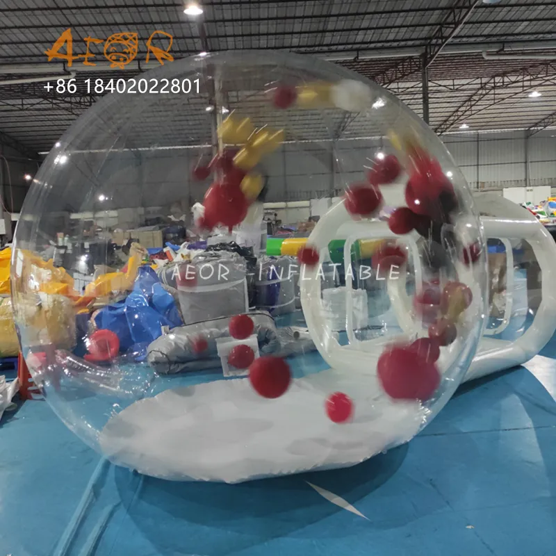 15 x10ft casa di rimbalzo palloncini gonfiabili trasparenti della tenda della bolla che volano all'interno delle case della cupola per le palle