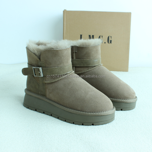 Bottes d'hiver pour femmes <span class=keywords><strong>UGG</strong></span> en gros, respirantes, imperméables, antidérapantes, doublure en fourrure, doublure en peau de mouton véritable - Product Image 5