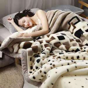 Nhà Máy Bán Buôn Mùa Đông Dày Mùa Đông Giường Bao Gồm Ném Raschel Chăn - Product Image 3