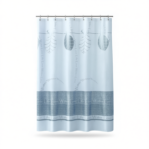 Cortina de ducha Love de 180x200 cm con diseño de hojas para baño - Product Image 2