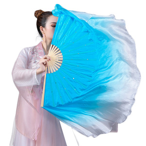 Éventails en soie et bambou à 2 couches pour spectacle de <span class=keywords><strong>danse</strong></span> orientale pour adultes - Product Image 2