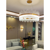Lustre en cristal à LED pour la maison B & B & Hotel Decor Lampe en verre de taille moyenne Ensemble d'éclairage pour toute la maison Livraison transfrontalière
