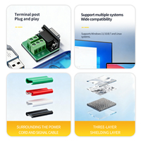 Câble convertisseur USB vers RS-485 RS-422, adaptateur USB vers RS485 RS422 de 4,9 pieds avec puce FTDI, compatible avec les systèmes Win 10/8/7/XP/Vista/Mac
