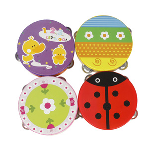 Jouet de percussion Orff pour l'éducation précoce, tambourin à main en forme de fleur, disponible en plusieurs couleurs - Product Image 1