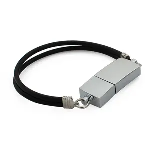 Fashion Bracelet Pendrives with Leather Rope Wrist Strap Cle USB Flash Drive Cute Bracelets 8GB 32GB Memory Stick