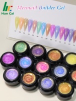 Vente en gros de vernis à ongles en gel d'extension Aurora Flash de marque privée vernis à ongles en gel de haute qualité Mermaid Buildering Gel Polish